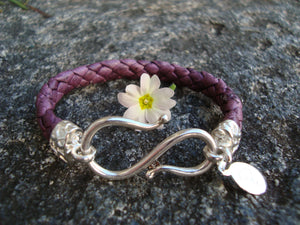 Kleinserie Lederarmband AUBERGINE L♥VE