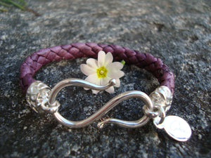 Kleinserie Lederarmband AUBERGINE L♥VE