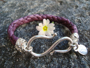 Kleinserie Lederarmband AUBERGINE L♥VE