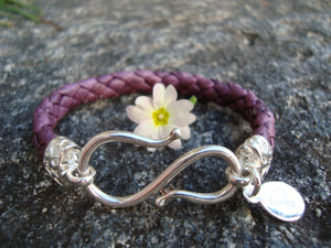 Kleinserie Lederarmband AUBERGINE L♥VE