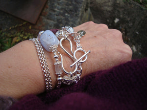 14. TÜRCHEN: Kleinserie Lederarmband AUBERGINE L♥VE