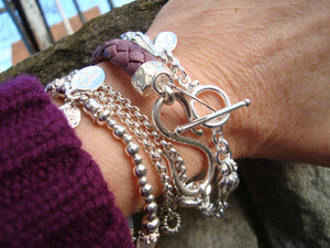 Kleinserie Lederarmband AUBERGINE L♥VE