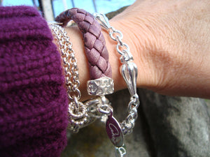 Kleinserie Lederarmband AUBERGINE L♥VE