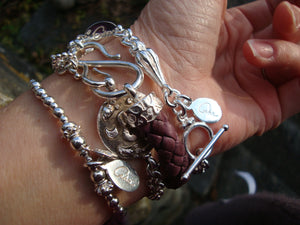 Kleinserie Lederarmband AUBERGINE L♥VE