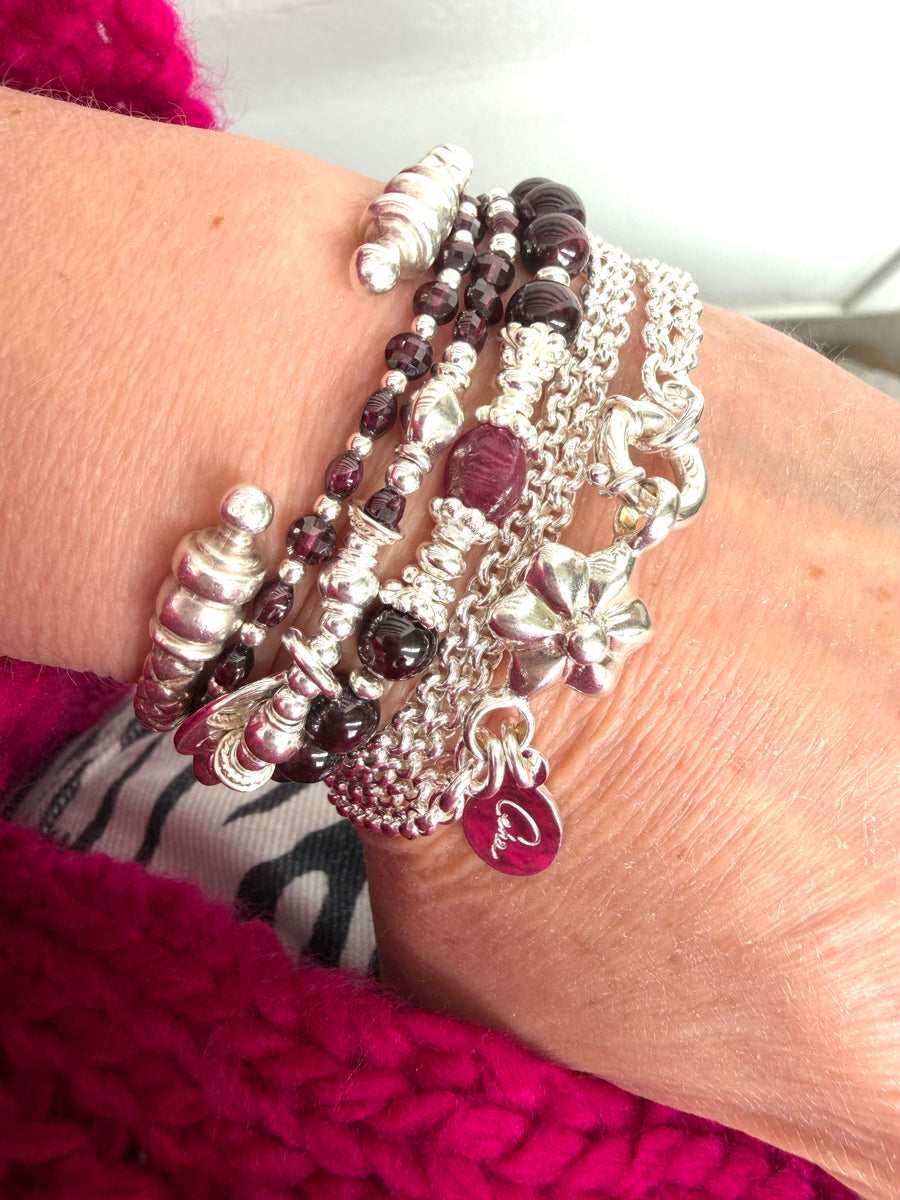 Kleinserie Armband EL GRANATE DOS (Muster aus dem Laden)